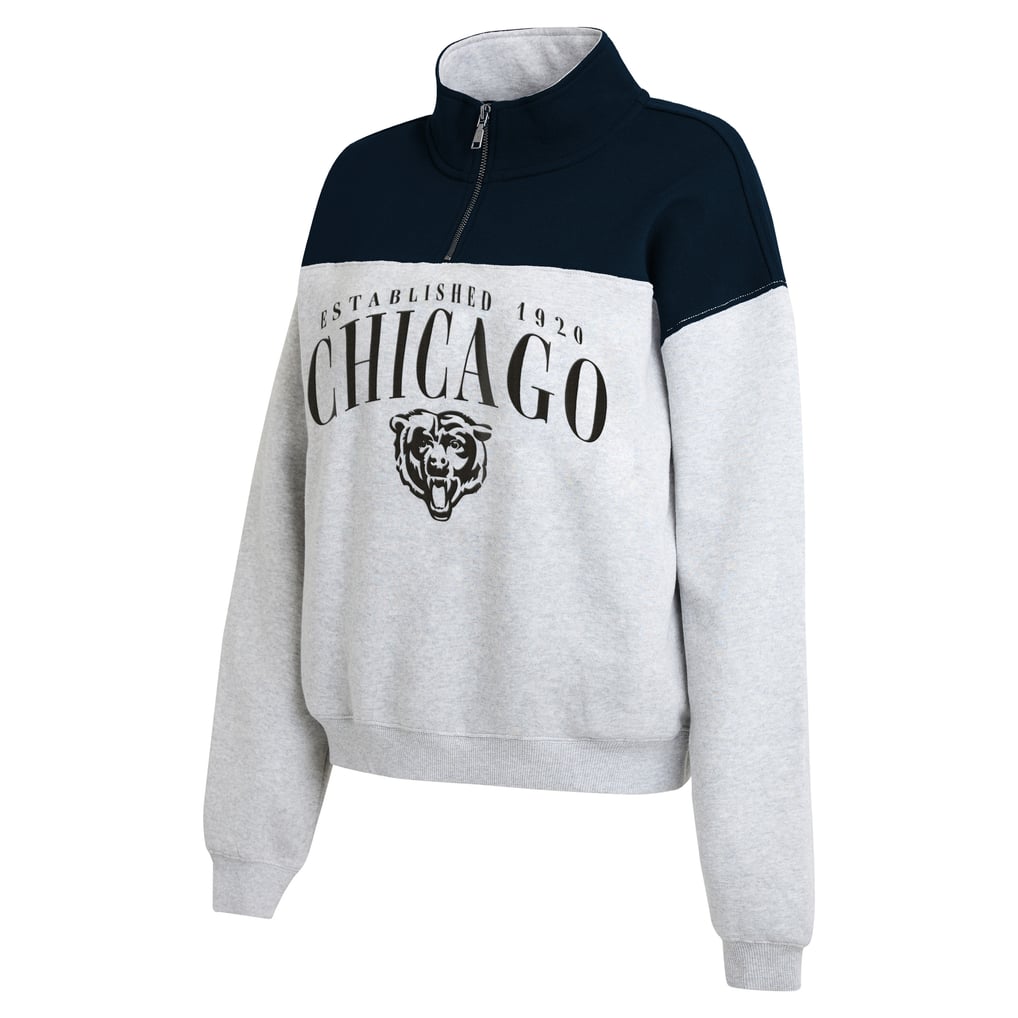 Chicago Bears WEAR by Erin Andrews Women's Colorblock Half-Zip Pullover ...