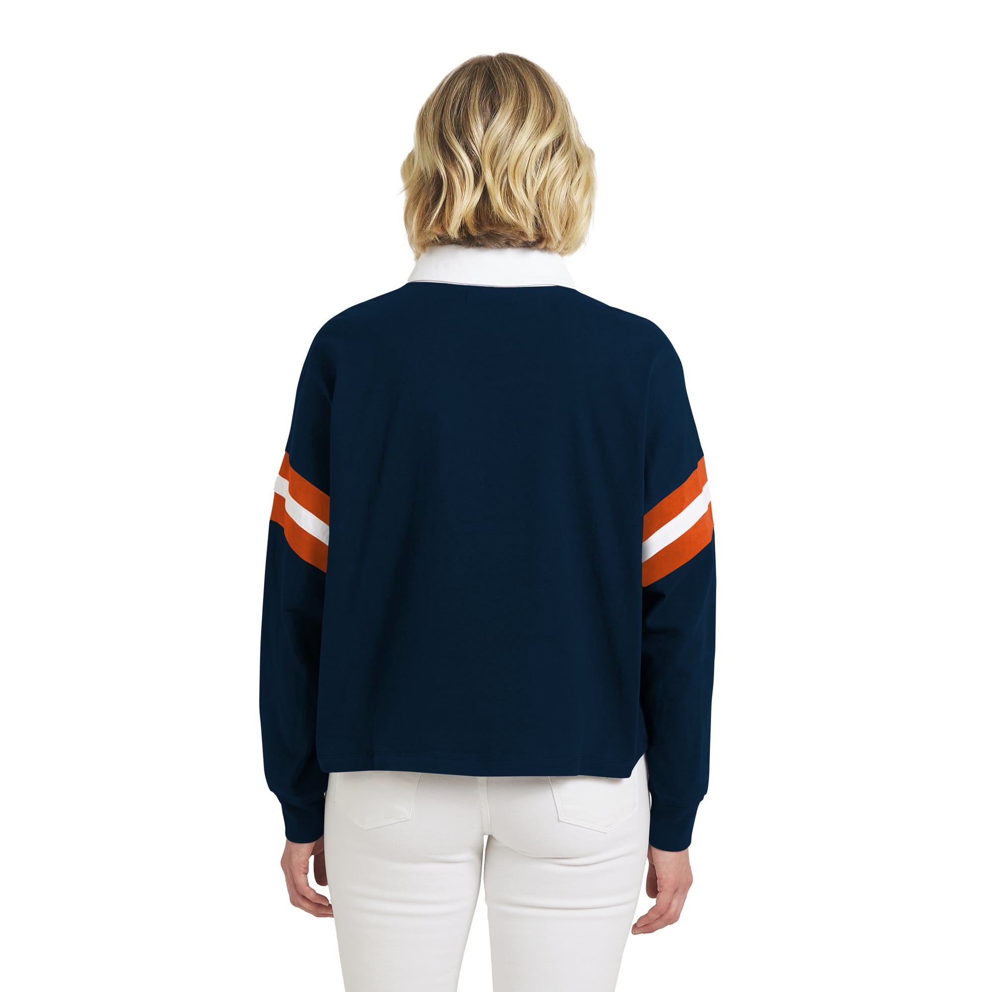 T-shirt à manches longues bleu marine Chicago Bears Rugby pour femmes de la marque WEAR by Erin Andrews