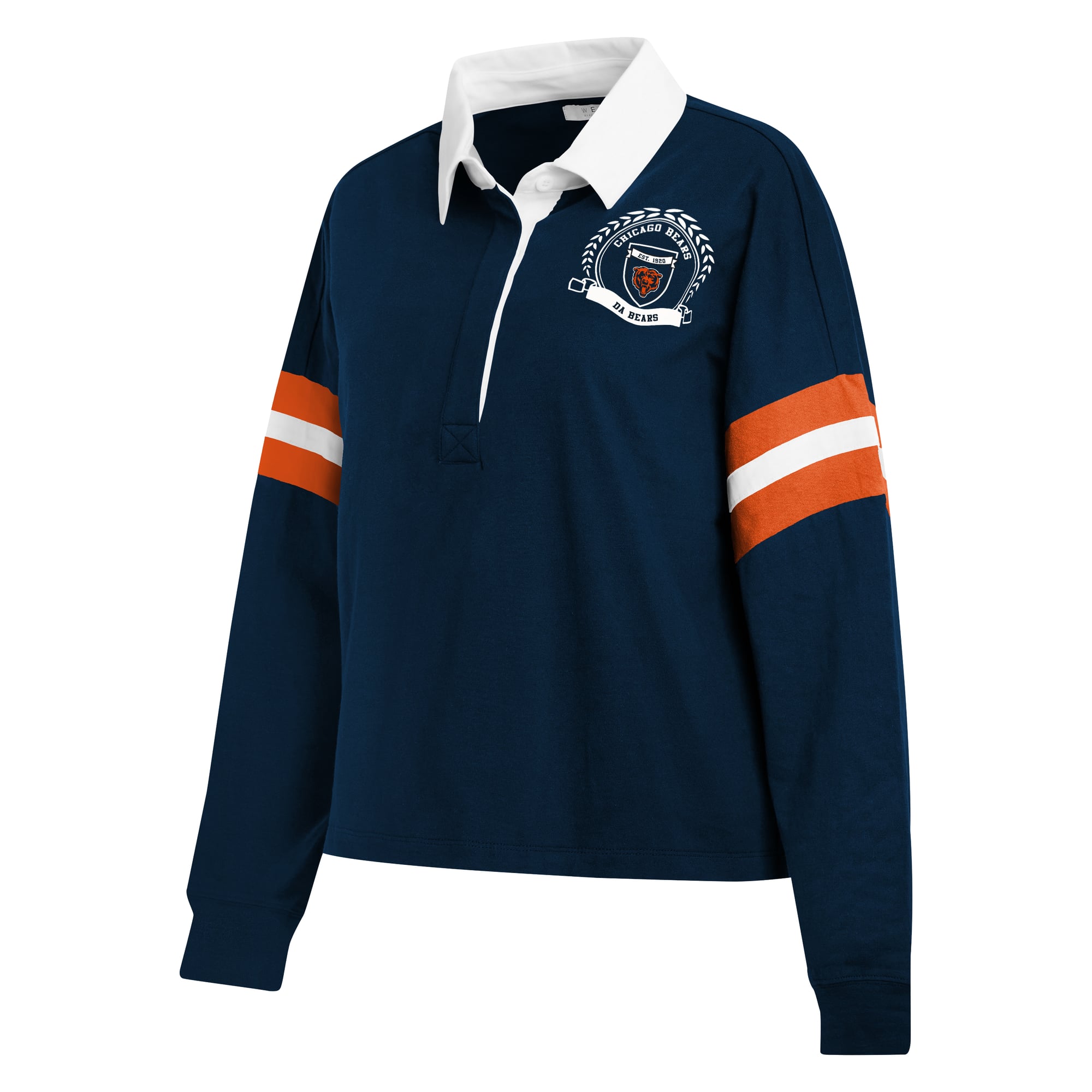 T-shirt à manches longues bleu marine Chicago Bears Rugby pour femmes de la marque WEAR by Erin Andrews
