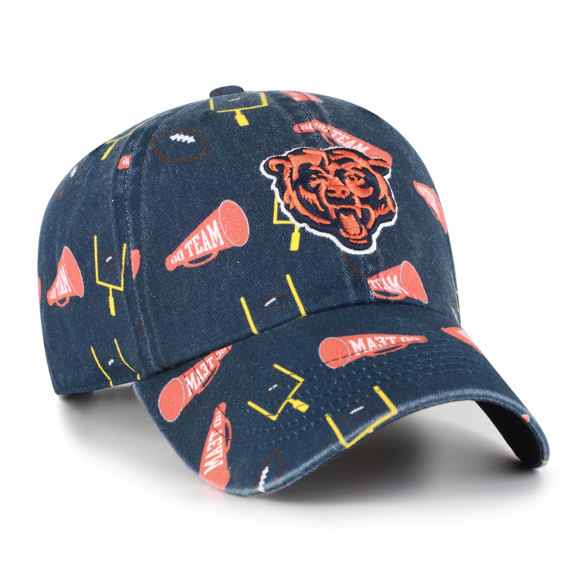 Casquette ajustable Chicago Bears Stomping Ground Clean Up pour jeunes, bleu marine, modèle 47