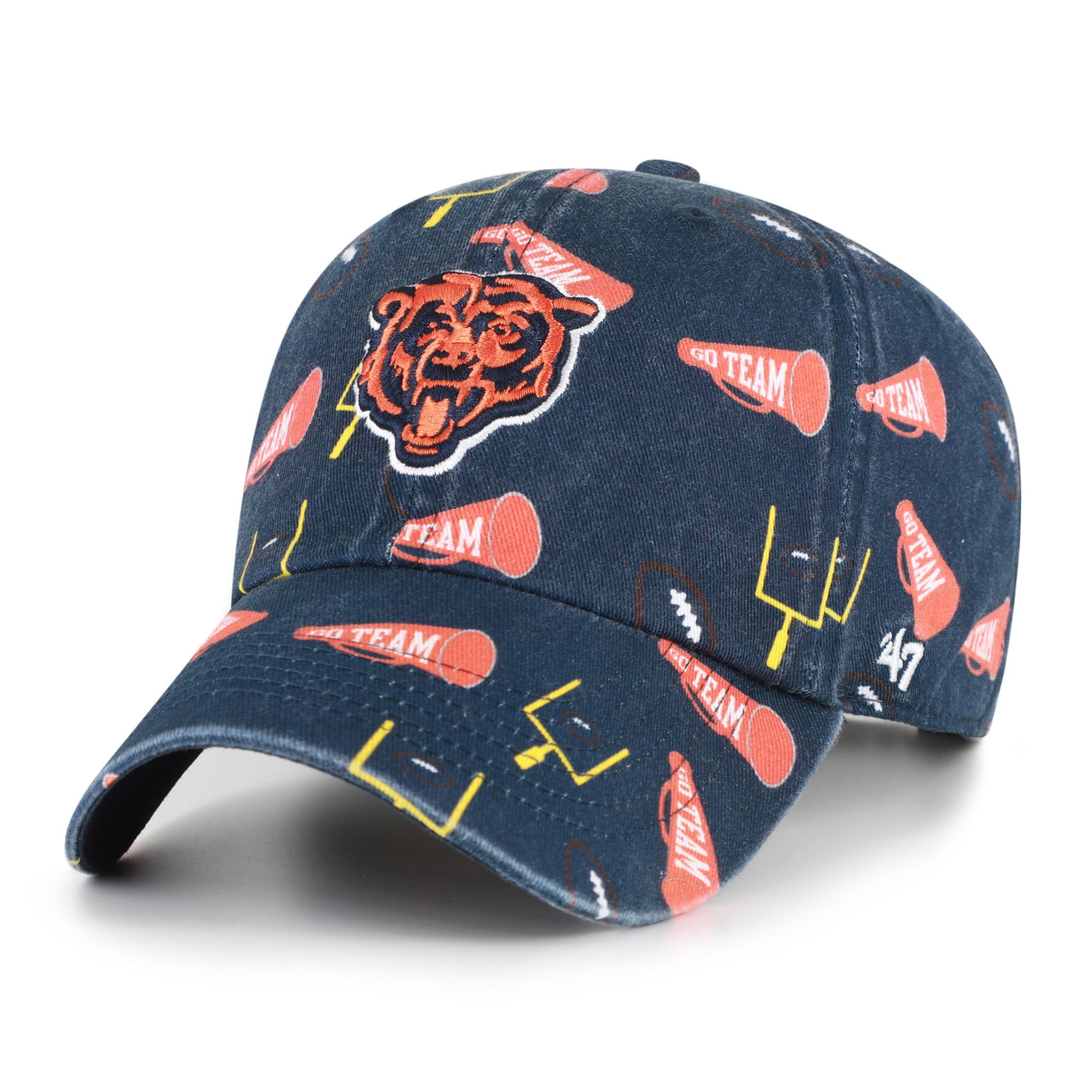 Youth '47  Navy Chicago Bears Stomping Ground Clean Up Adjustable Hat