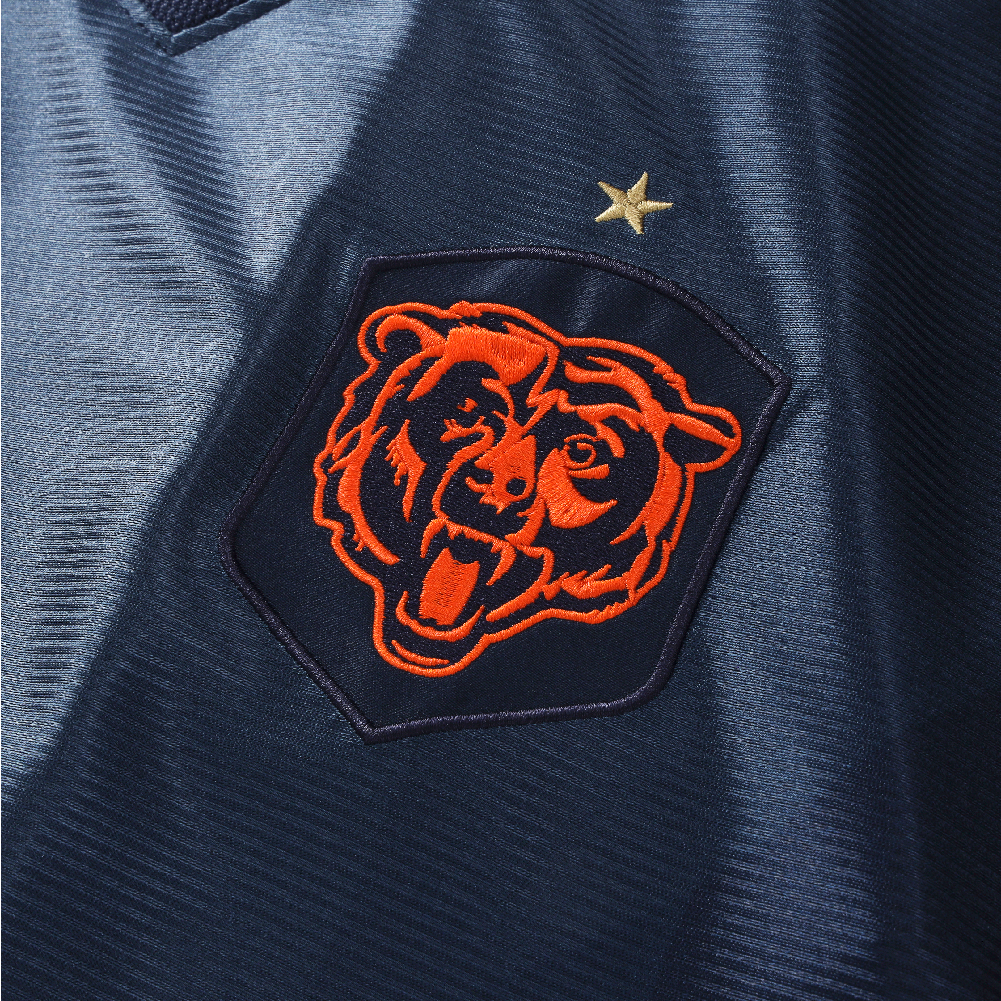 Youth Fanatics Navy Chicago Bears Football x V-Neck Fan Top