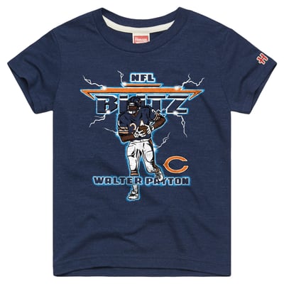 Walter Payton Chicago Bears Homage Youth NFL Blitz Tri-Blend T-Shirt - Navy