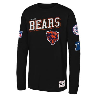  Chicago Bears Mitchell & Ness Youth Training Camp Long Sleeve T-Shirt - Black