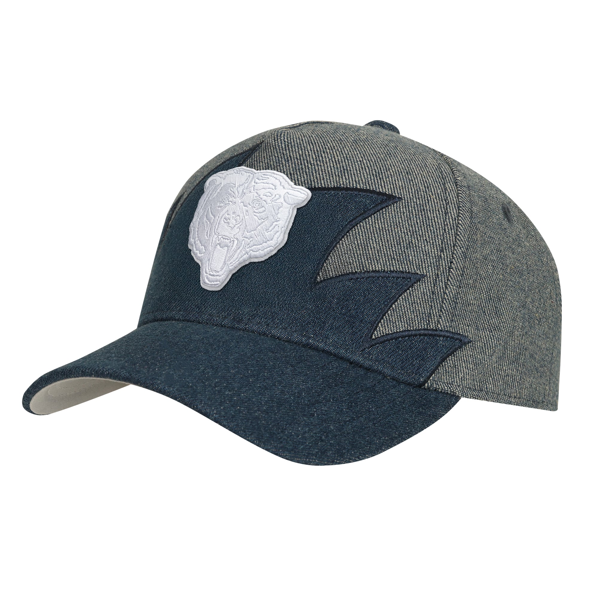 Youth Mitchell & Ness Denim Chicago Bears Sharktooth Pro Pinch Snapback Hat