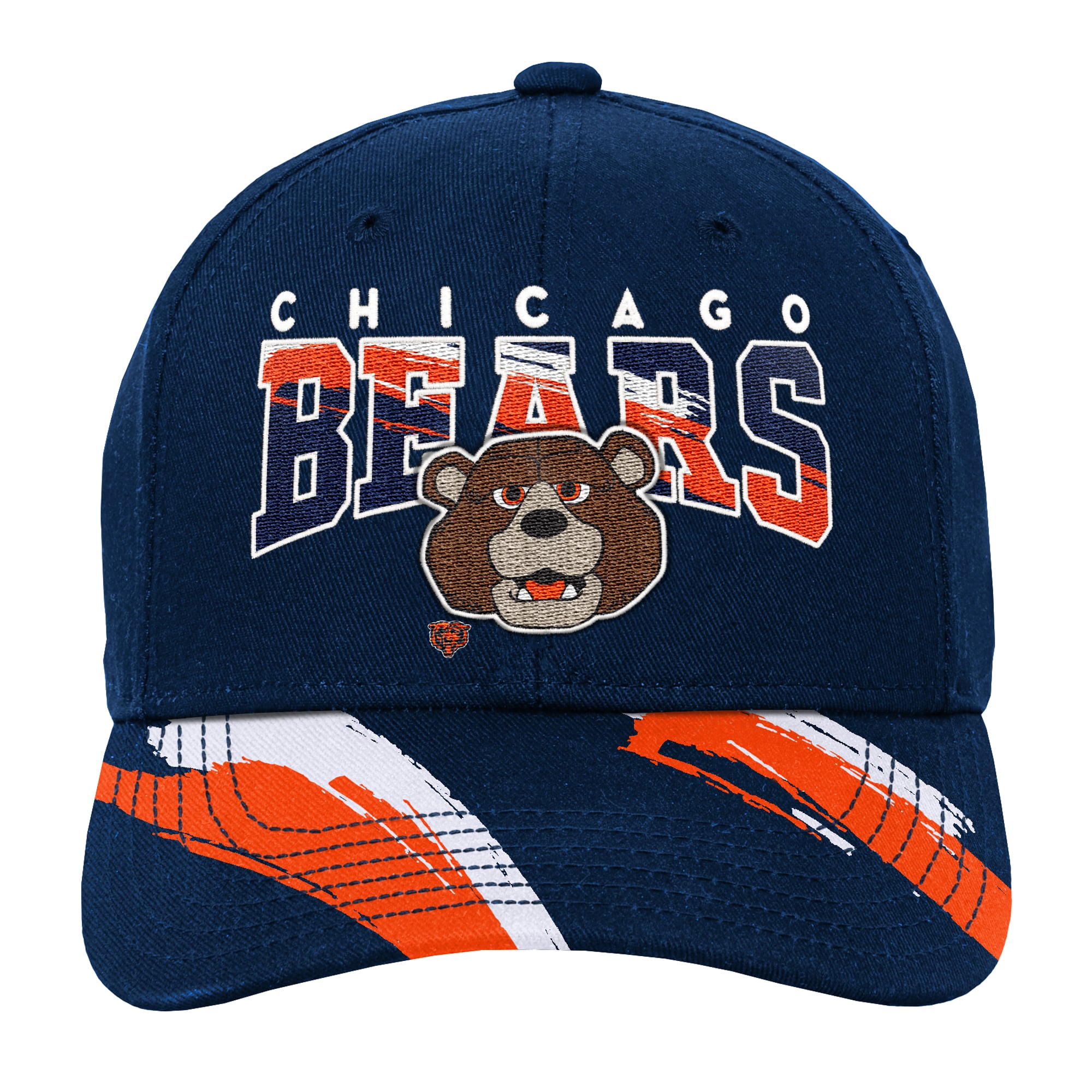Youth Mitchell & Ness Navy Chicago Bears Big Head Pro Crown Snapback Hat