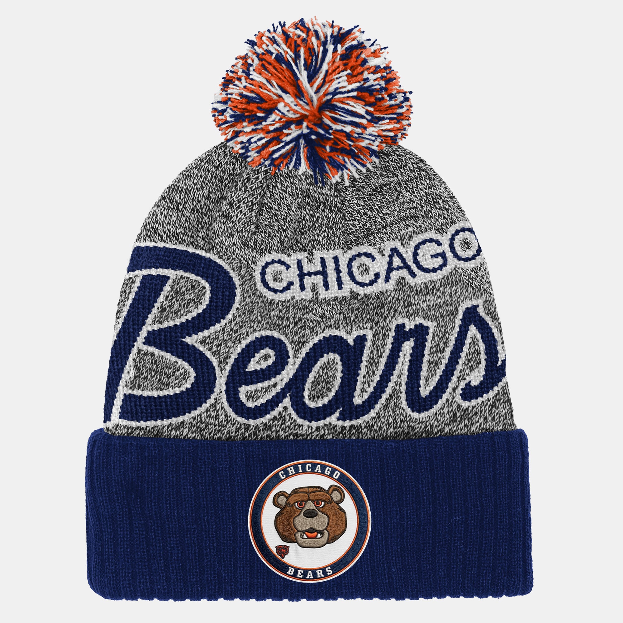 Bonnet à revers Mitchell & Ness bleu marine Chicago Bears pour enfant