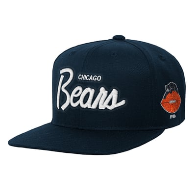 Chicago Bears Mitchell & Ness Youth Head Coach Flat Brim Snapback Hat - Navy
