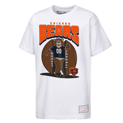  Chicago Bears Mitchell & Ness Youth Mascot Mania T-Shirt - White