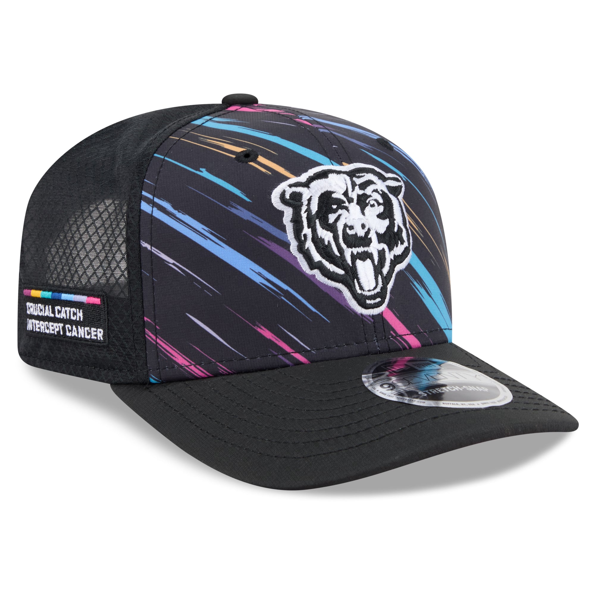 Youth New Era Black Chicago Bears 2026 NFL Crucial Catch 9SEVENTY Adjustable Trucker Hat