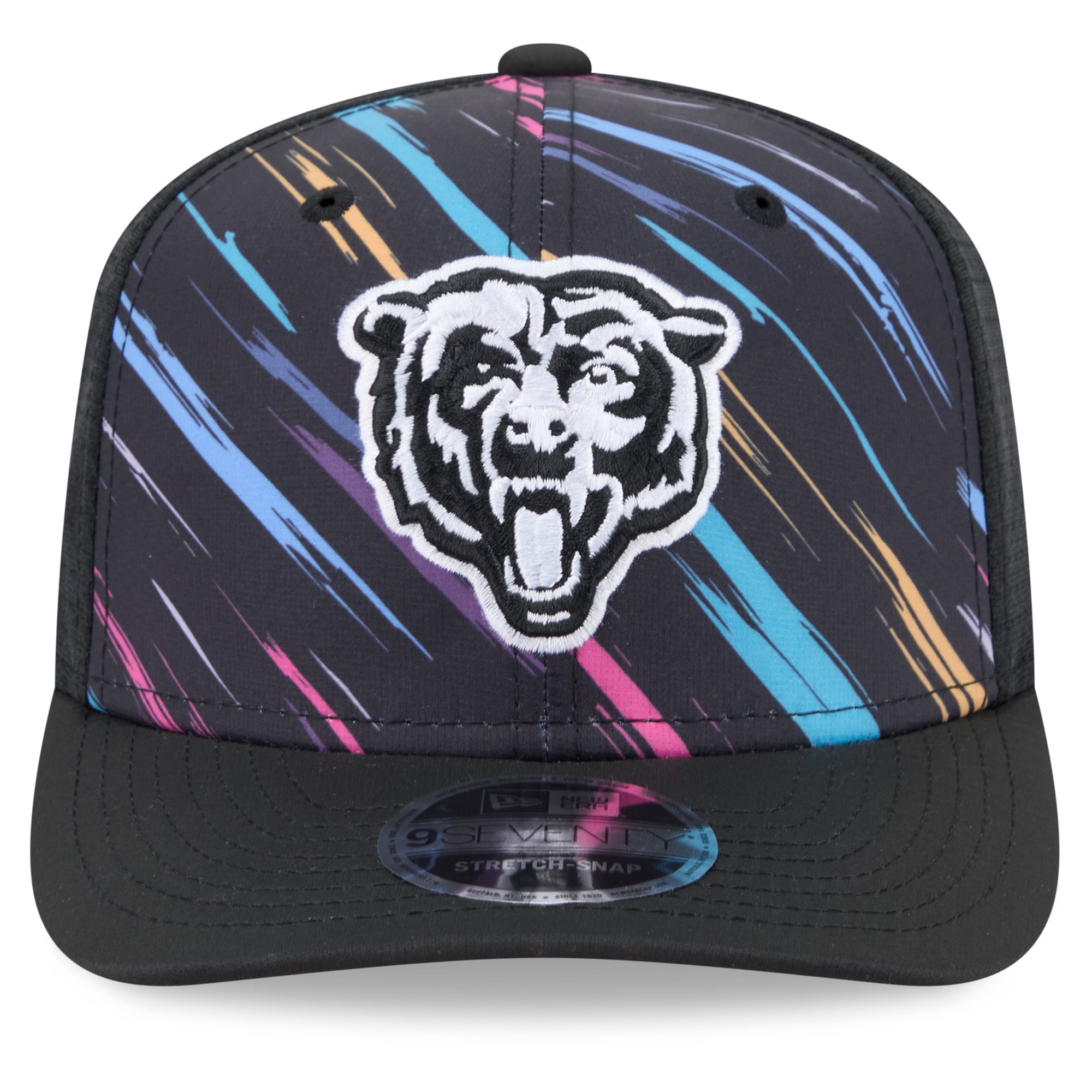 Youth New Era Black Chicago Bears 2026 NFL Crucial Catch 9SEVENTY Adjustable Trucker Hat
