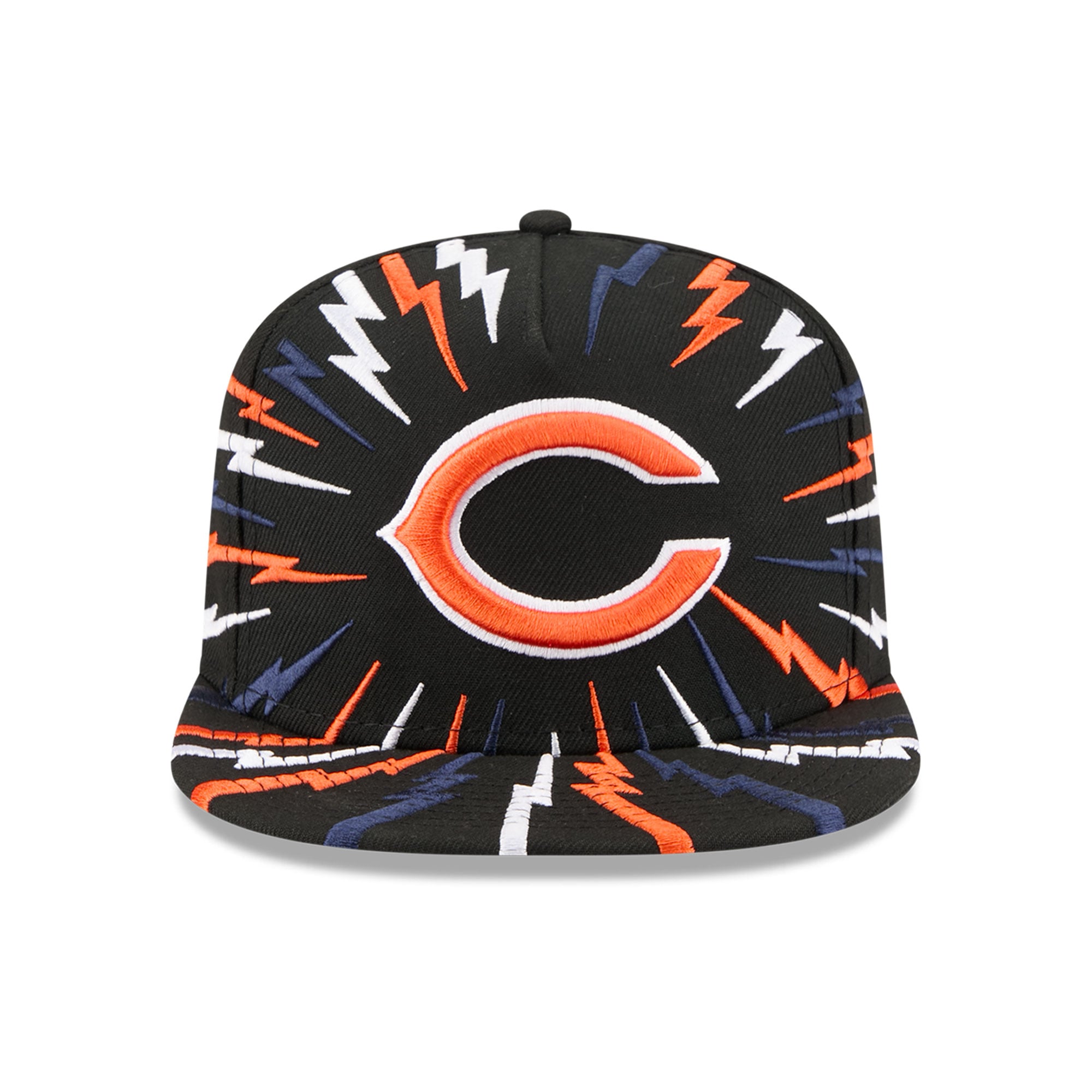 Youth New Era Black Chicago Bears Bolt A-Frame 9FIFTY Snapback Hat