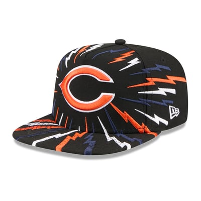 Chicago Bears New Era Youth Bolt A-Frame 9FIFTY Snapback Hat - Black
