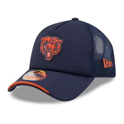 Chicago Bears New Era Youth 2026 Sideline Apex 9FORTY Adjustable Trucker Hat - Navy