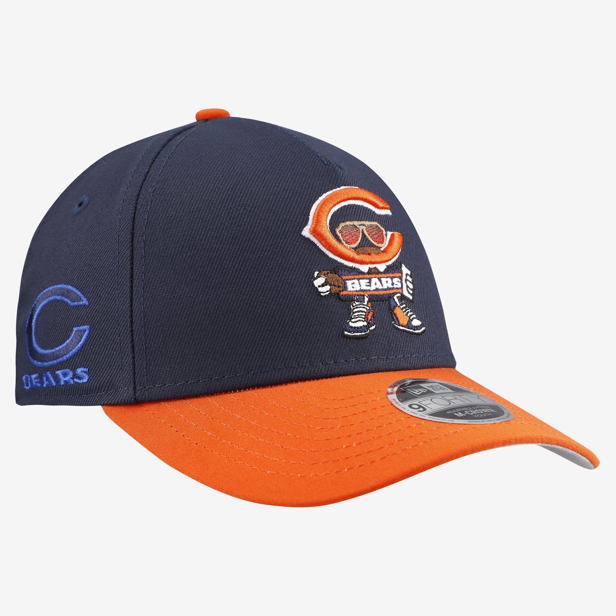 Casquette ajustable New Era 9FORTY bleu marine Chicago Bears pour jeunes