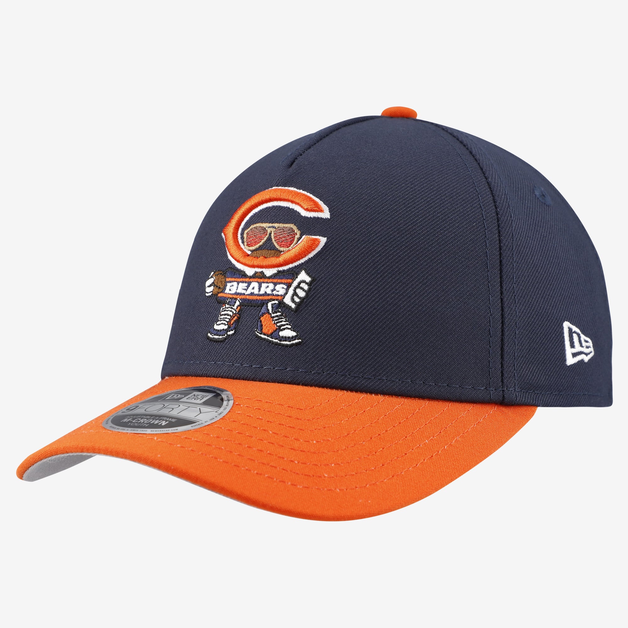 Casquette ajustable New Era 9FORTY bleu marine Chicago Bears pour jeunes