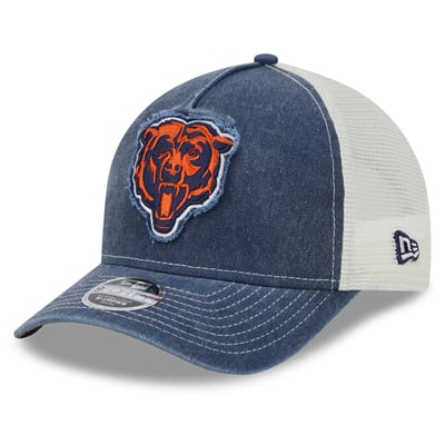  Chicago Bears New Era Youth Fan 9FORTY A-Frame M-Crown Trucker Adjustable Hat - Navy
