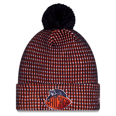 Chicago Bears New Era Youth 2026 Rivalries Collection Sideline Cuffed Knit Hat with Pom - Orange