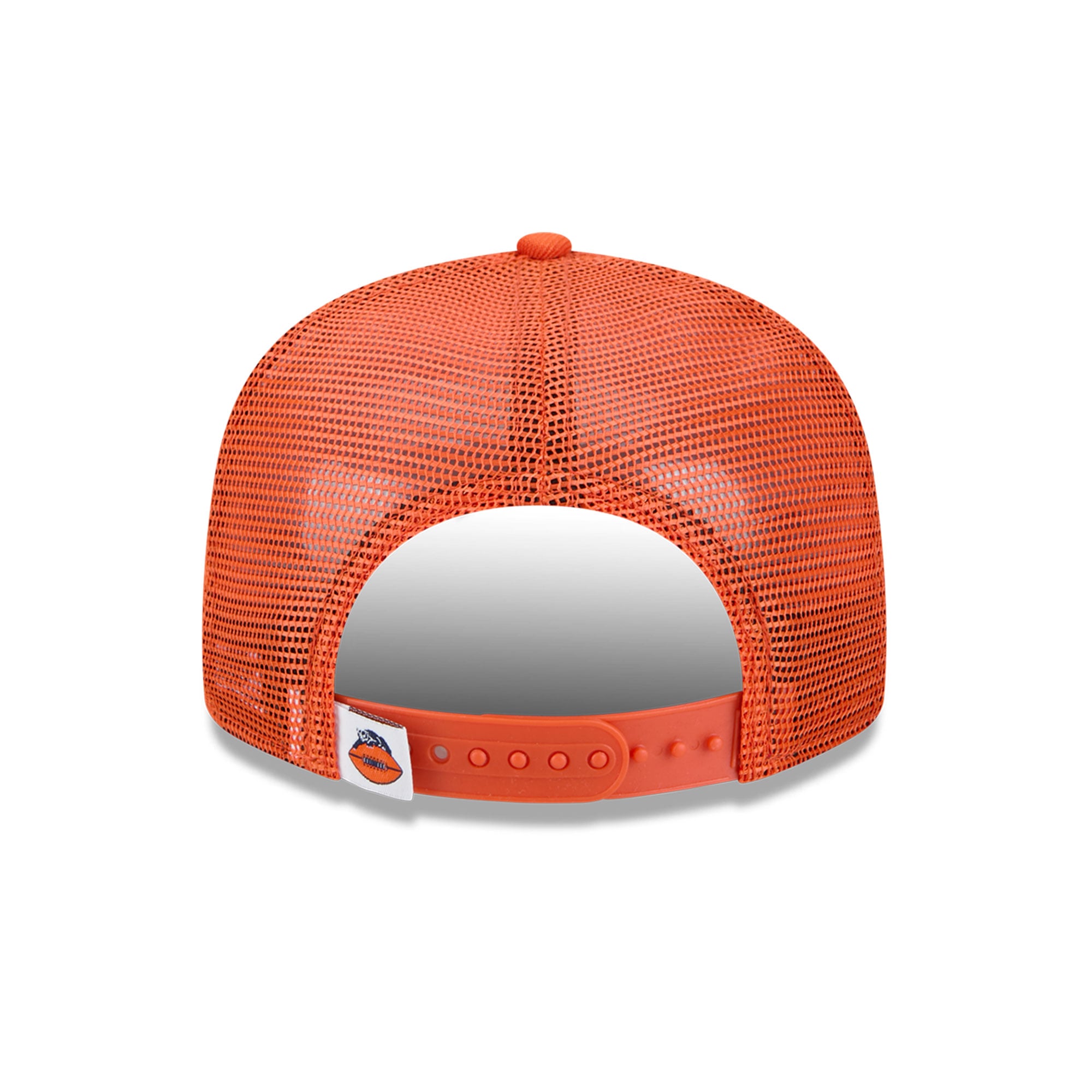 Casquette trucker New Era orange Chicago Bears pour jeunes (modèle rétro 9FIFTY).
