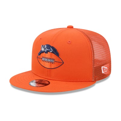 Chicago Bears New Era Youth Throwback Main Trucker 9FIFTY Snapback Hat - Orange