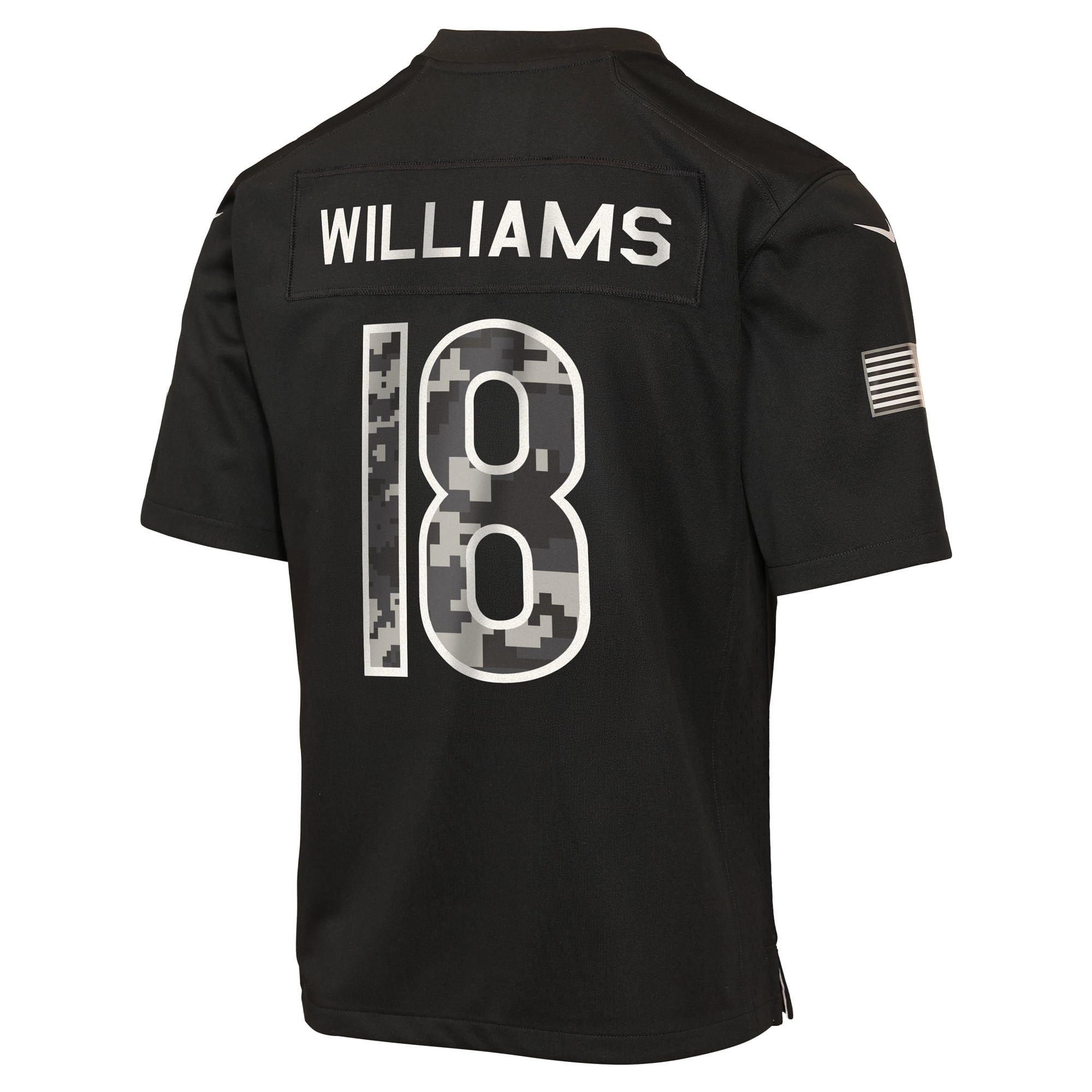 Maillot Nike Caleb Williams noir des Chicago Bears 2026 Salute to Service pour jeunes