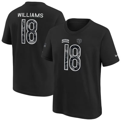 Caleb Williams Chicago Bears Nike Youth 2026 Salute to Service Name & Number T-Shirt  - Black