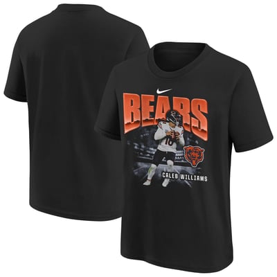 Caleb Williams Chicago Bears Nike Youth Oversized Player T-Shirt - Black