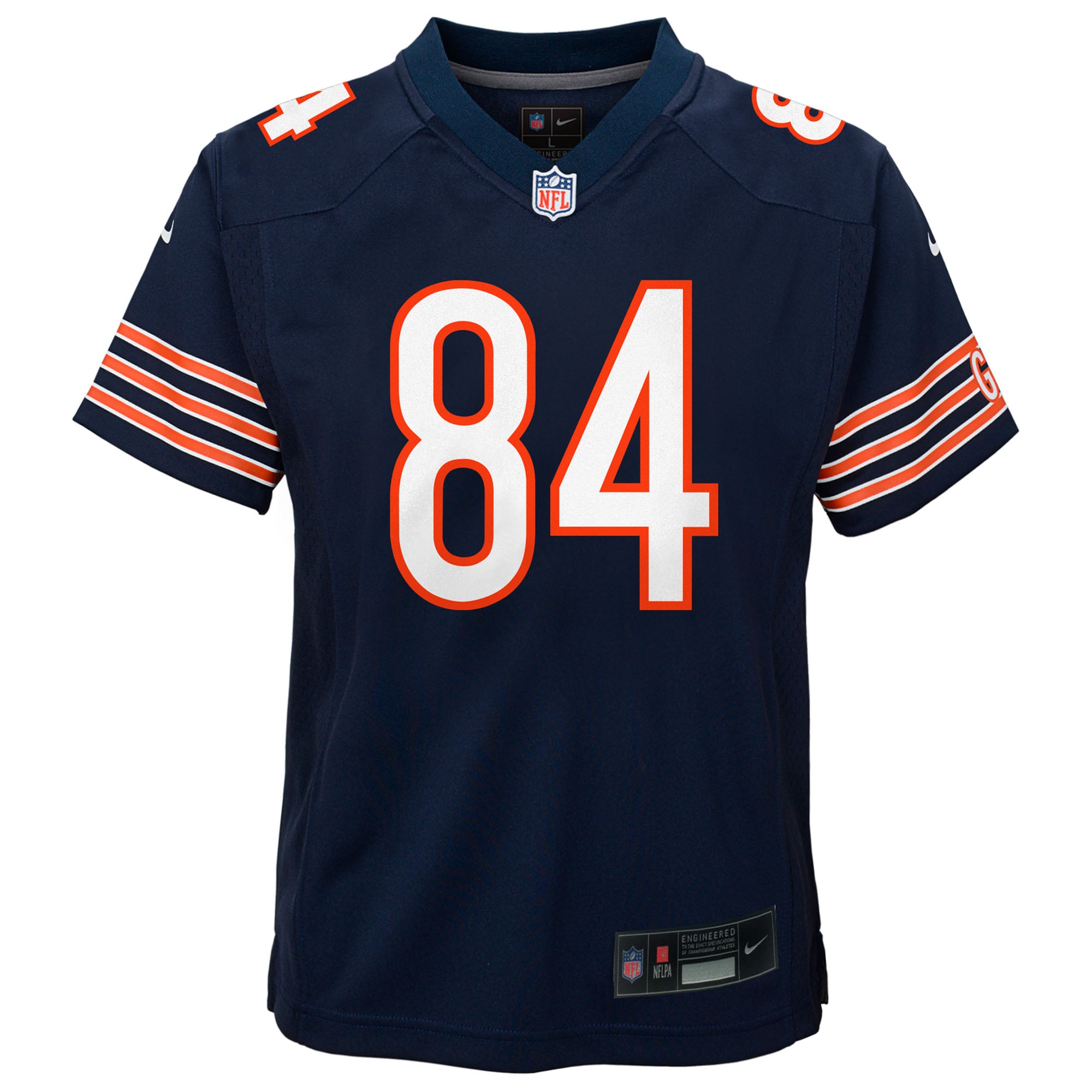 Maillot de match Nike Colston Loveland bleu marine pour jeunes des Chicago Bears