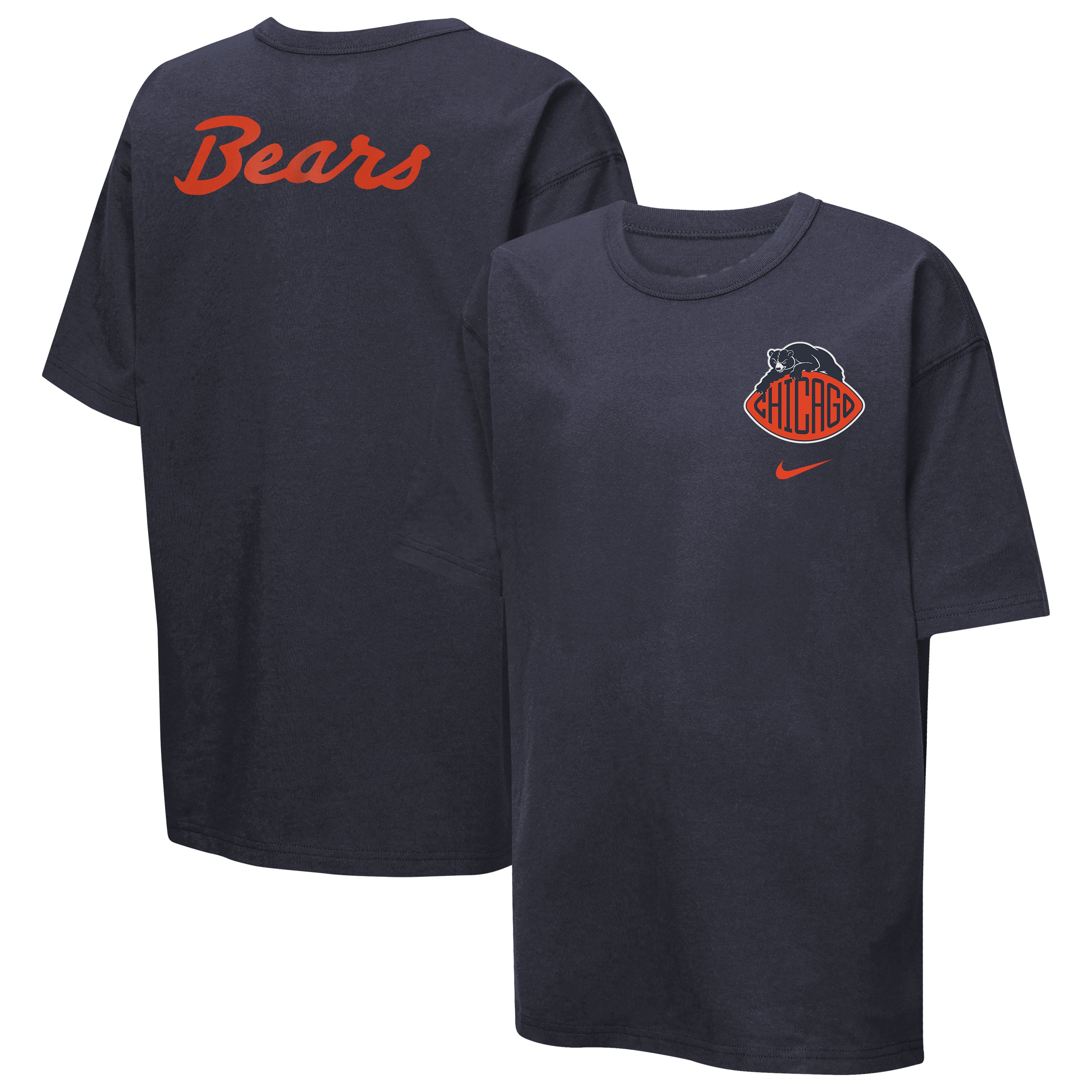 Youth Nike Navy Chicago Bears 2026 Rivalries Collection Helmet Max90 T-Shirt