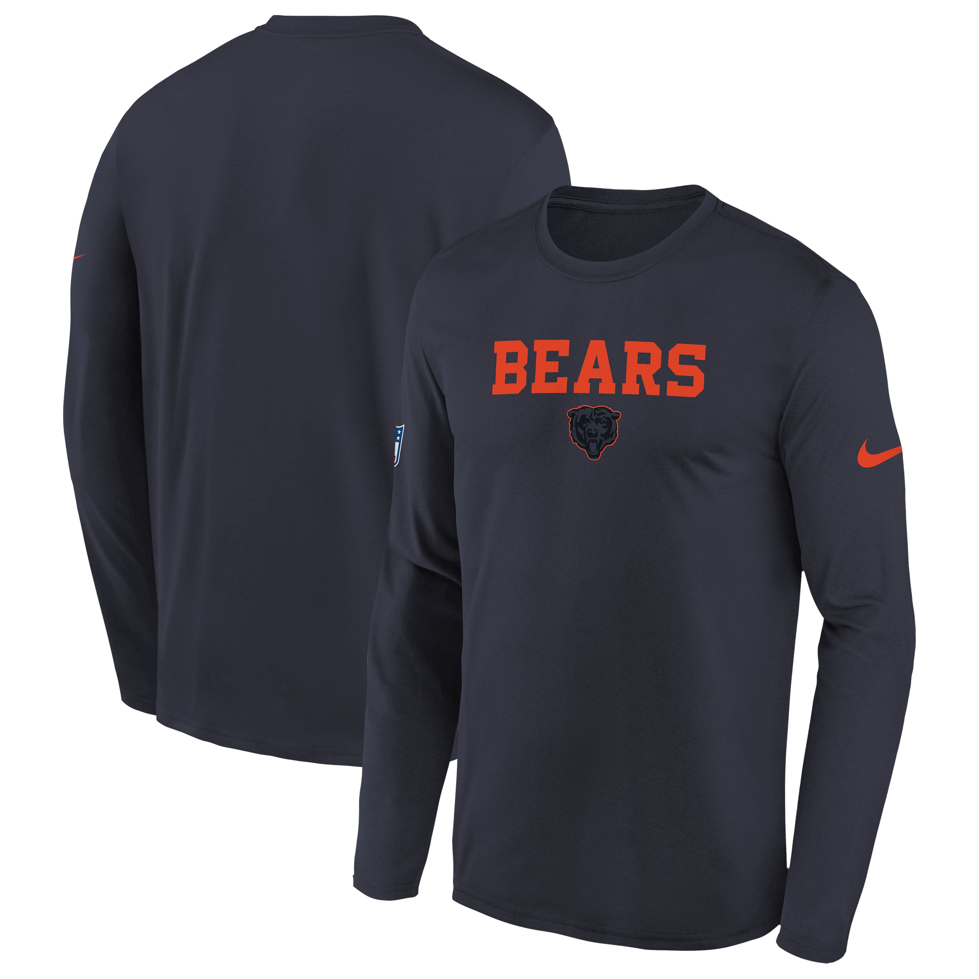 Youth Nike Navy Chicago Bears 2026 Rivalries Collection Sideline Legend Long Sleeve T-Shirt