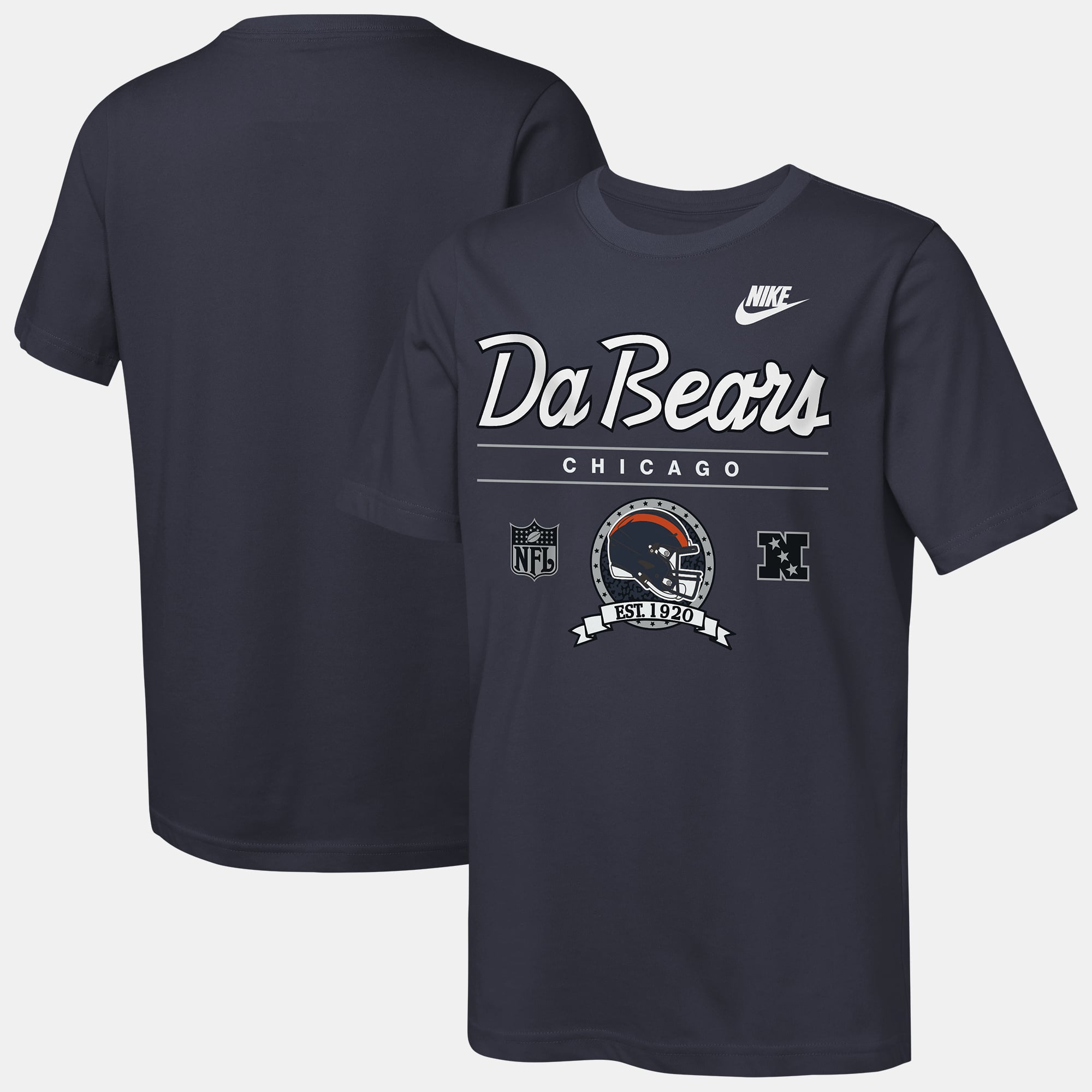 T-shirt Nike Dri-FIT Hometown Rewind bleu marine pour jeunes des Chicago Bears