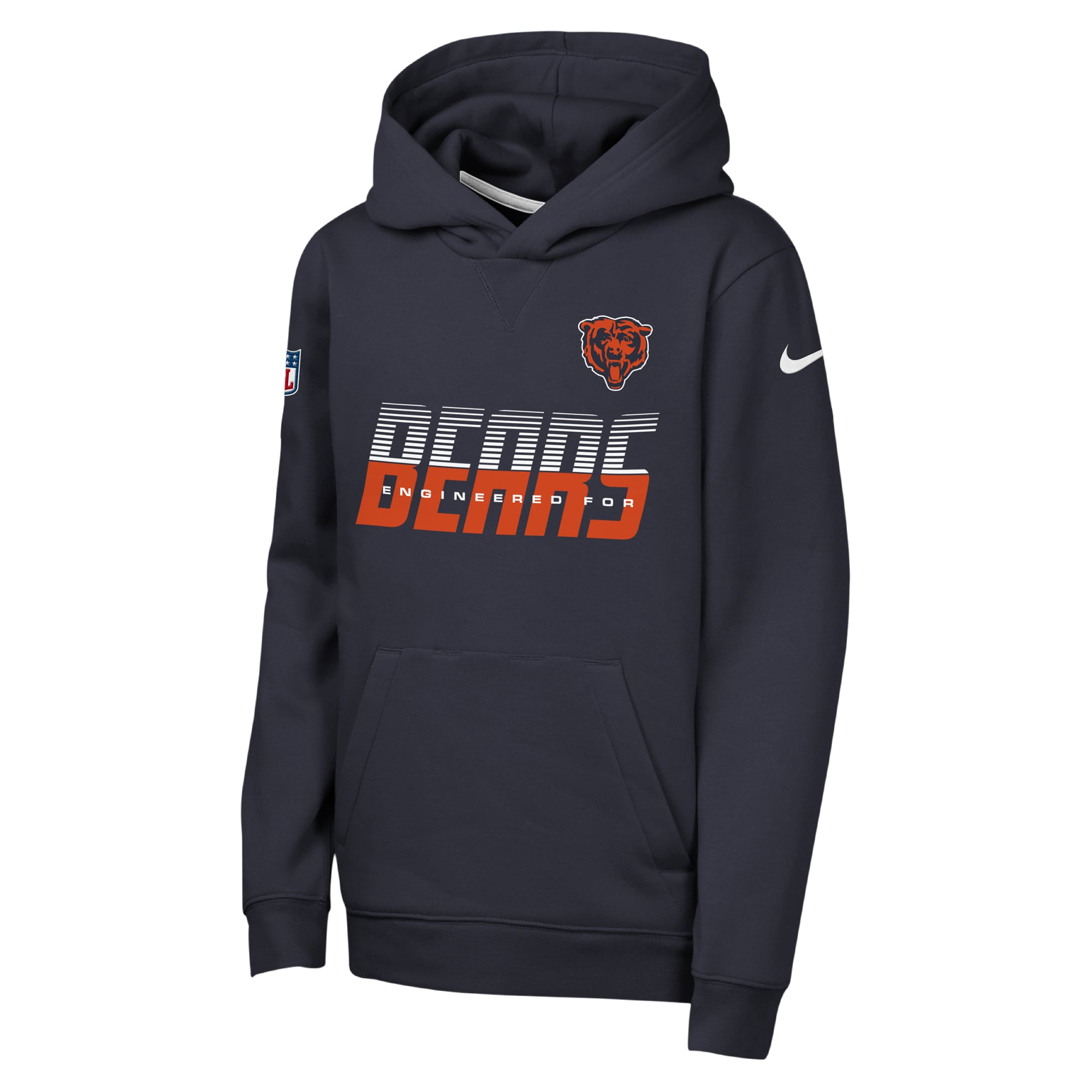 Sweat à capuche Nike Dri-FIT bleu marine Chicago Bears pour enfant