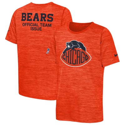  Chicago Bears Nike Youth 2026 Rivalries Collection Sideline Velocity T-Shirt - Orange