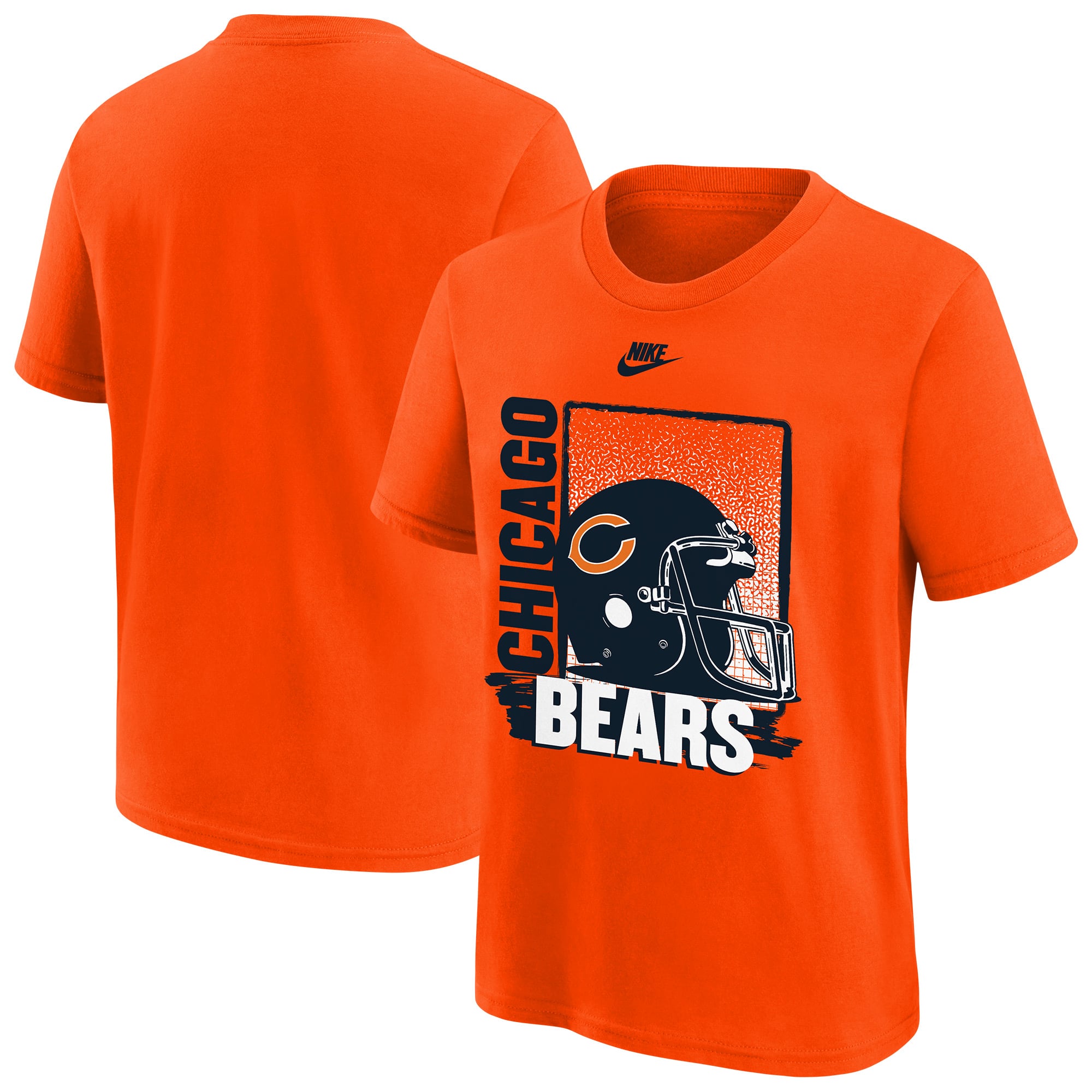 Youth Nike  Orange Chicago Bears Vintage Helmet T-Shirt