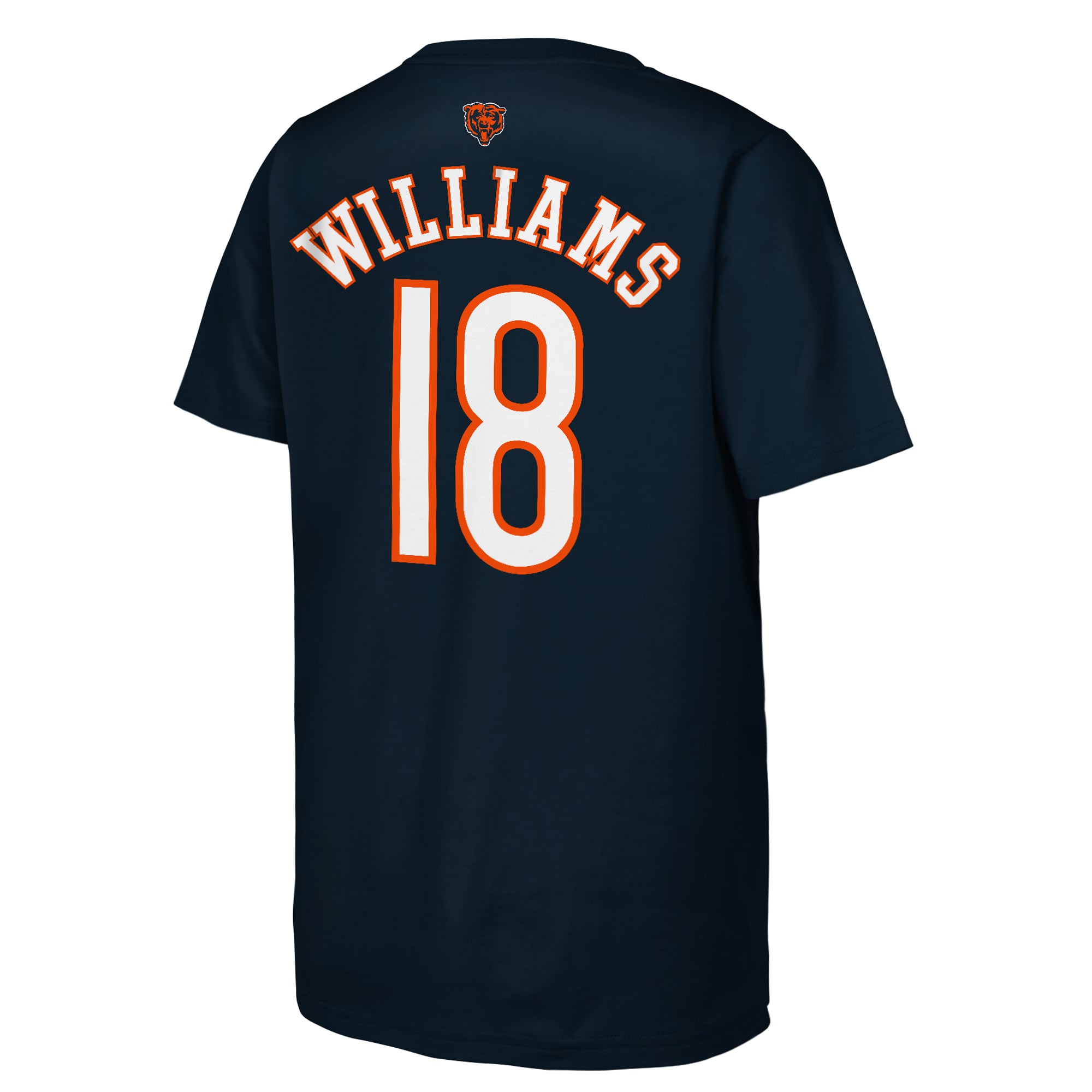 T-shirt Outerstuff pour jeunes Caleb Williams, bleu marine, Chicago Bears, avec nom et numéro