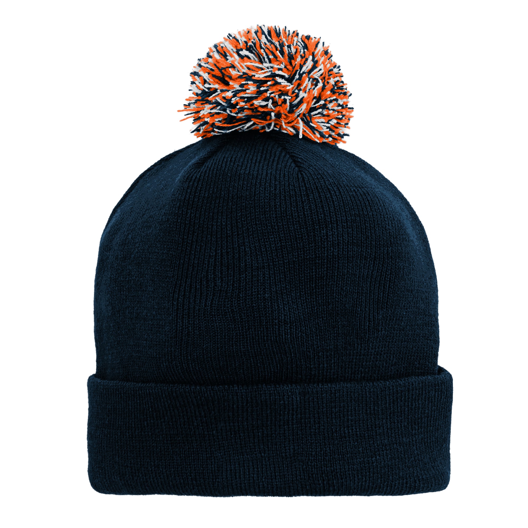 Bonnet tricoté à revers bleu marine Chicago Bears pour enfant Outerstuff avec pompon