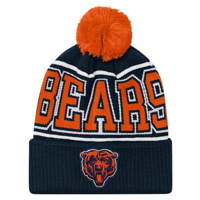 Chicago Bears Outerstuff Youth Highlight Cuffed Knit Hat with Pom - Navy