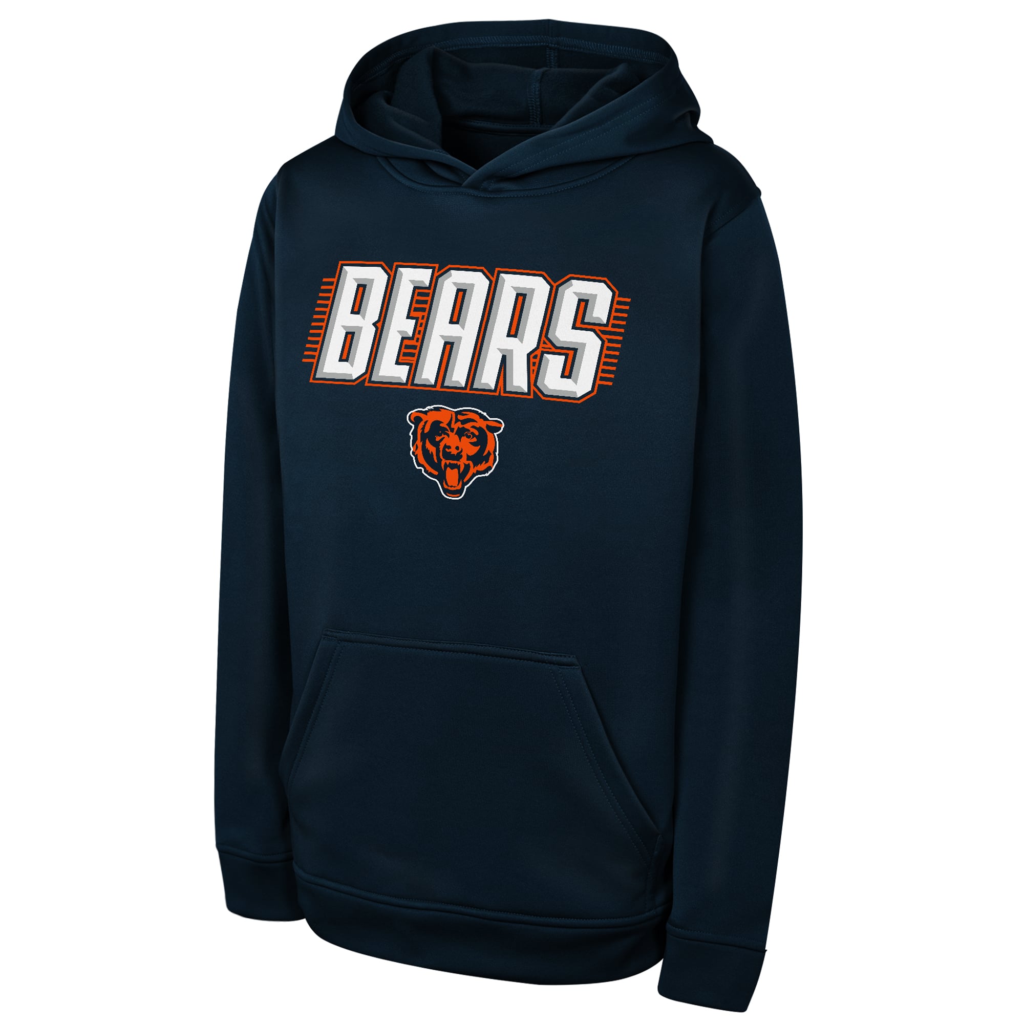 Sweat à capuche de performance Youth Outerstuff Navy Chicago Bears Sack Party