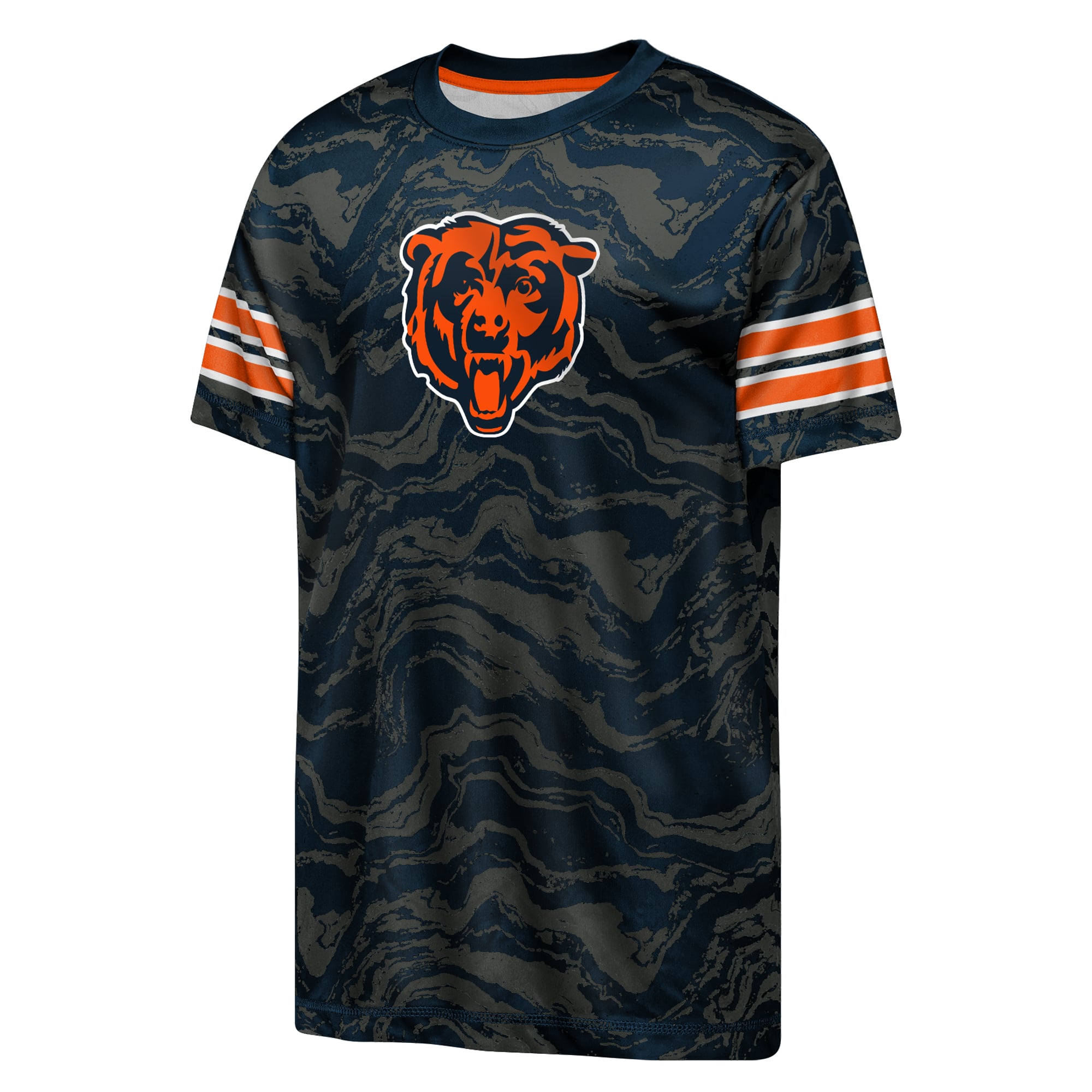 Youth Outerstuff Navy Chicago Bears Slant Route Performance T-Shirt