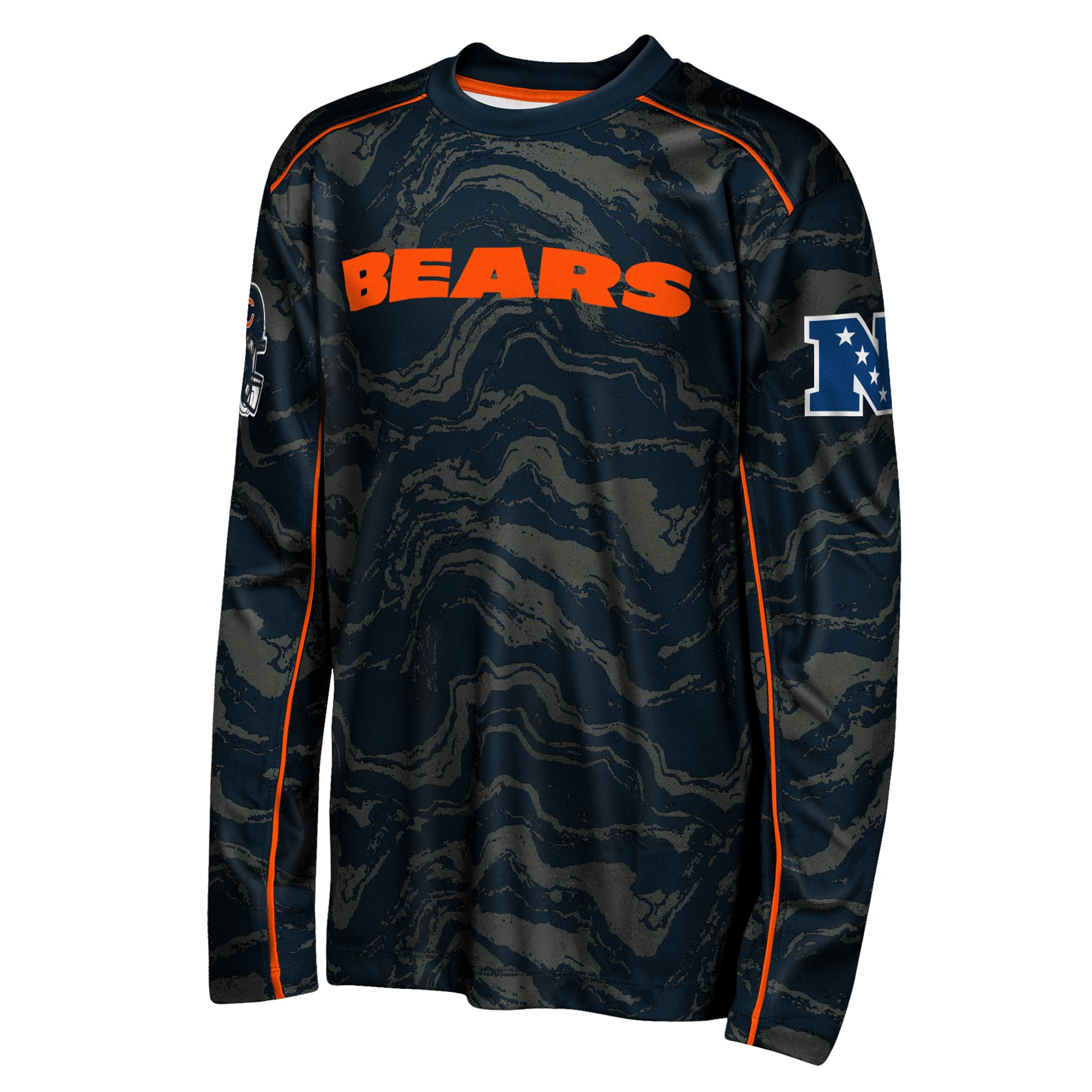 T-shirt à manches longues Youth Outerstuff Navy Chicago Bears Tailgate Performance