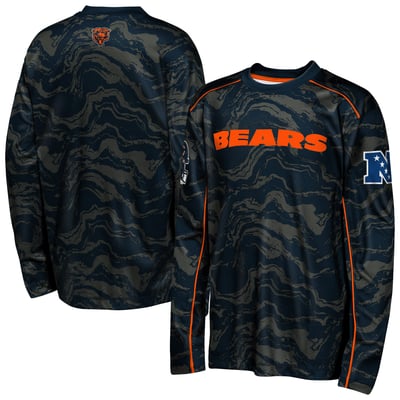 Chicago Bears Outerstuff Youth Tailgate Performance Long Sleeve T-Shirt - Navy
