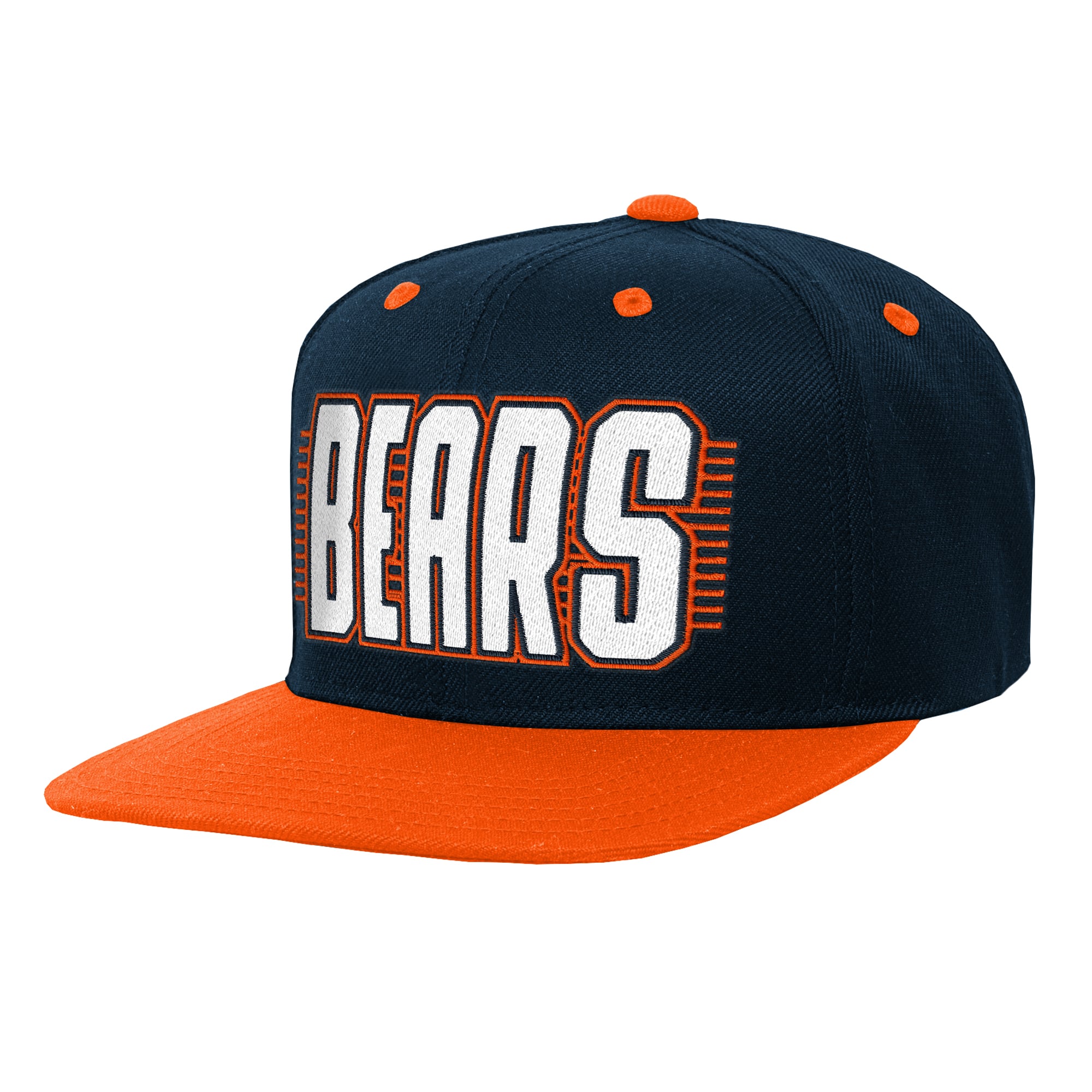 Casquette snapback Chicago Bears bleu marine/orange pour jeunes