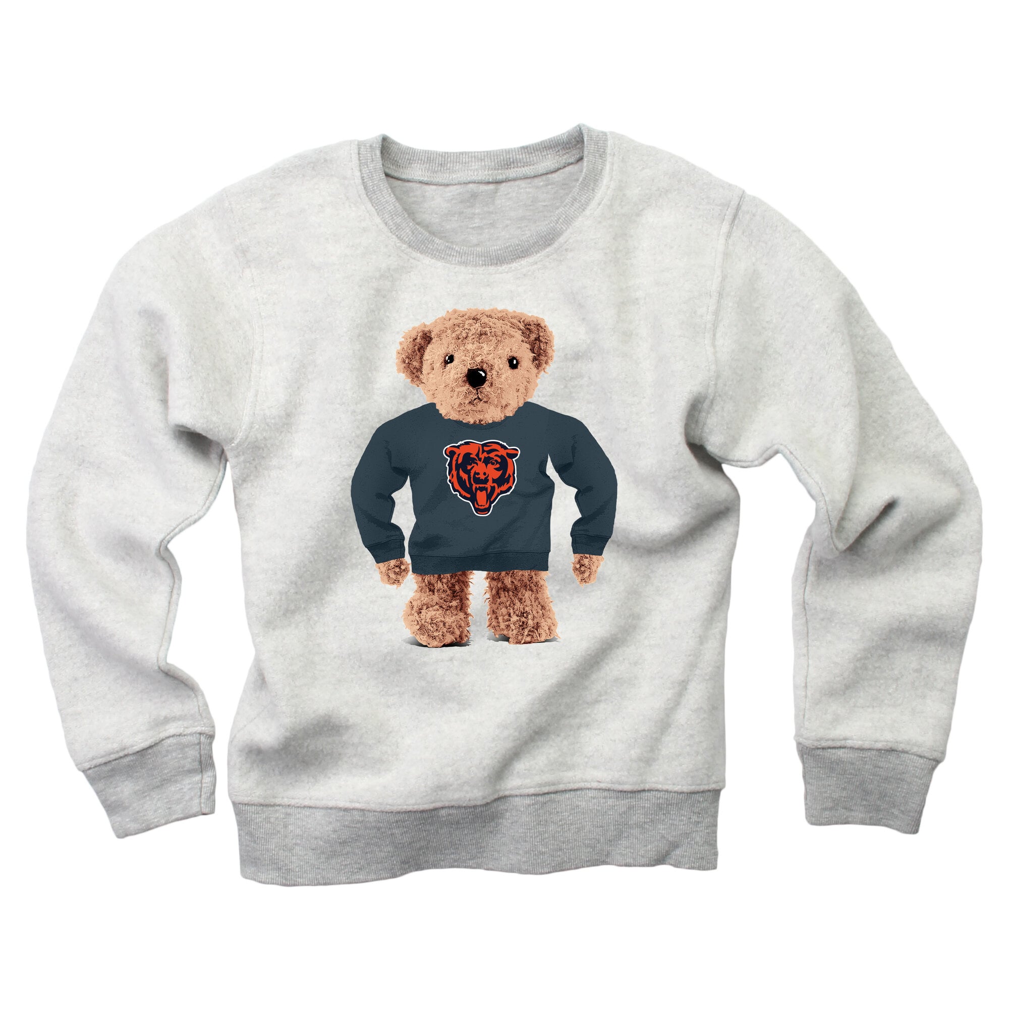 Sweat-shirt en polaire inversée Wes & Willy Gray Chicago Bears pour enfants