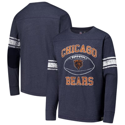 Chicago Bears Wes & Willy Youth Football Long Sleeve T-Shirt - Navy