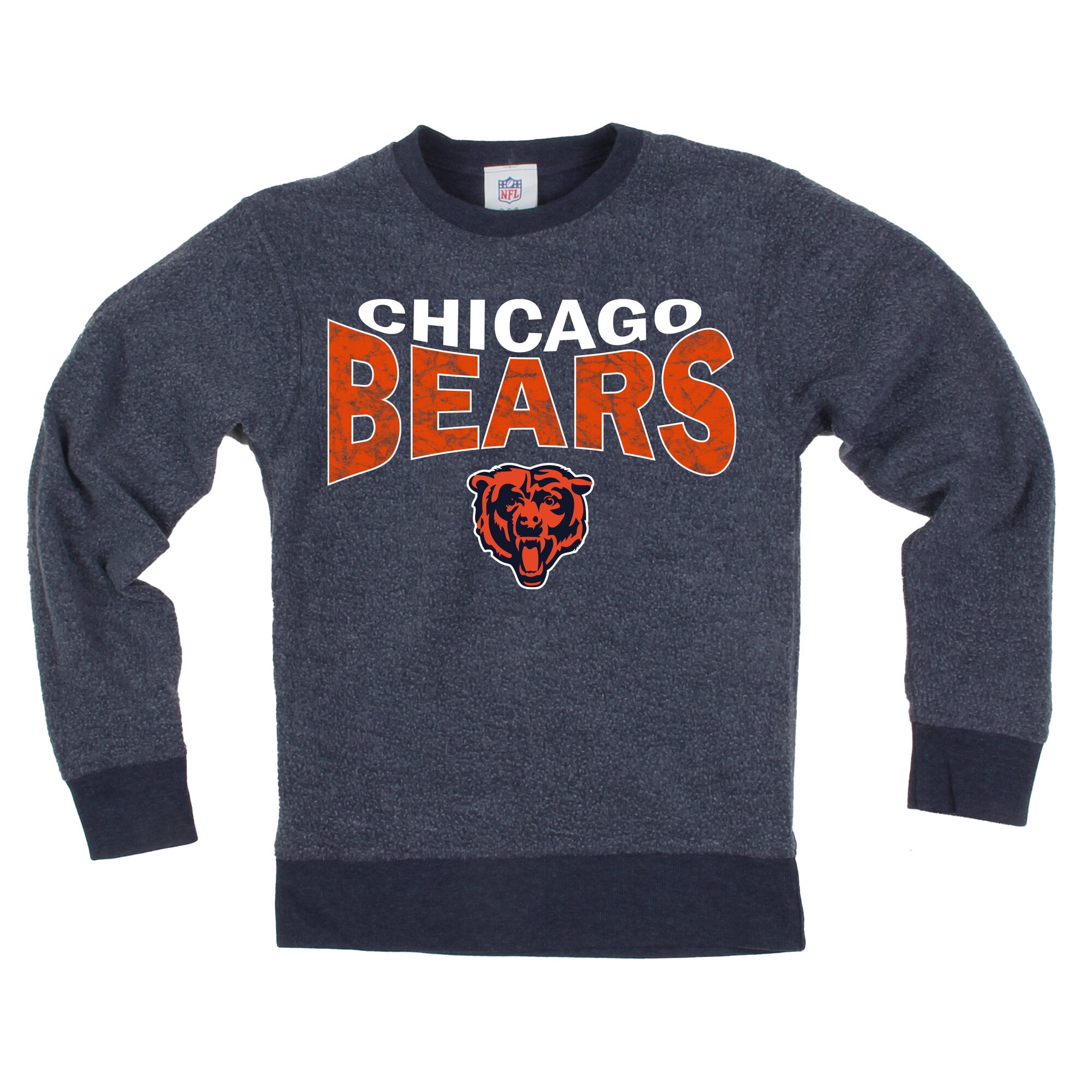 Youth Wes & Willy Navy Chicago Bears Reversible Fleece Sweatshirt