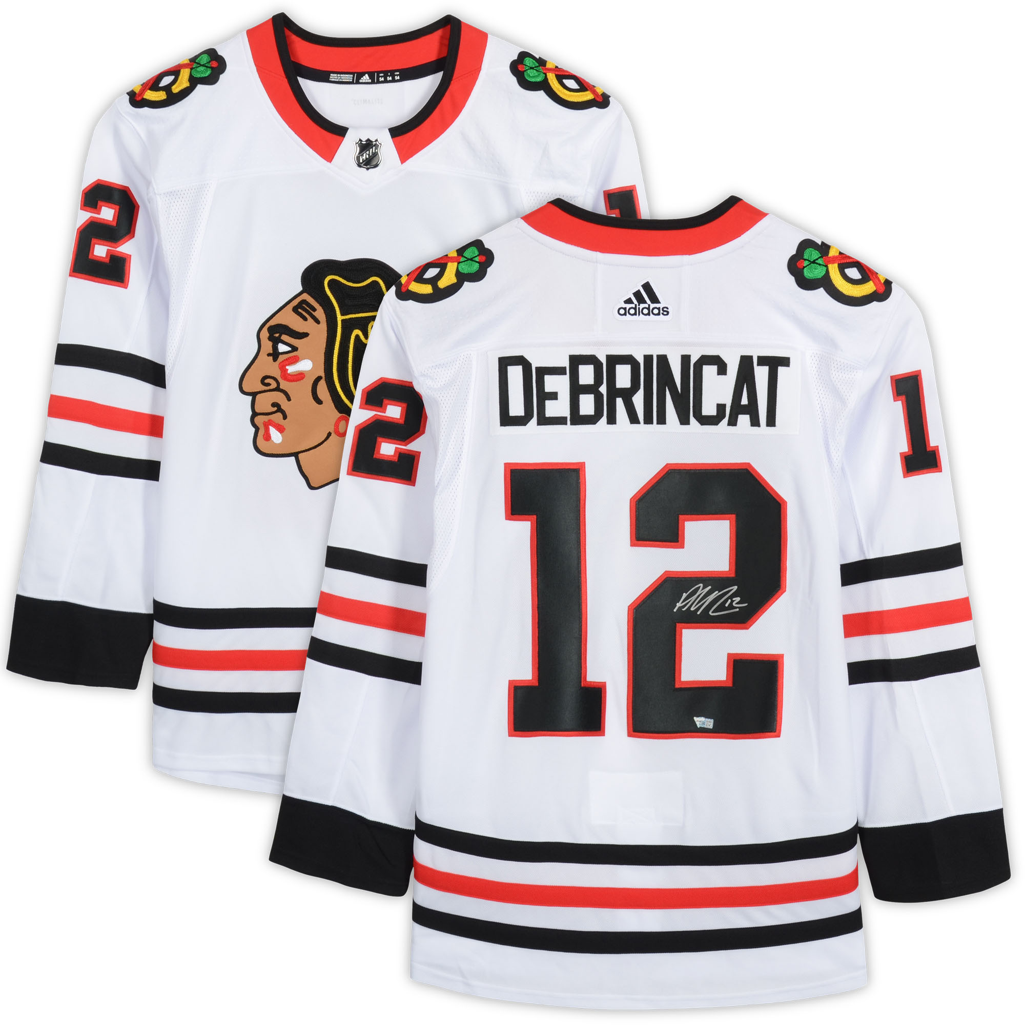 Alex DeBrincat Chicago Blackhawks Autographed White Adidas Authentic Jersey