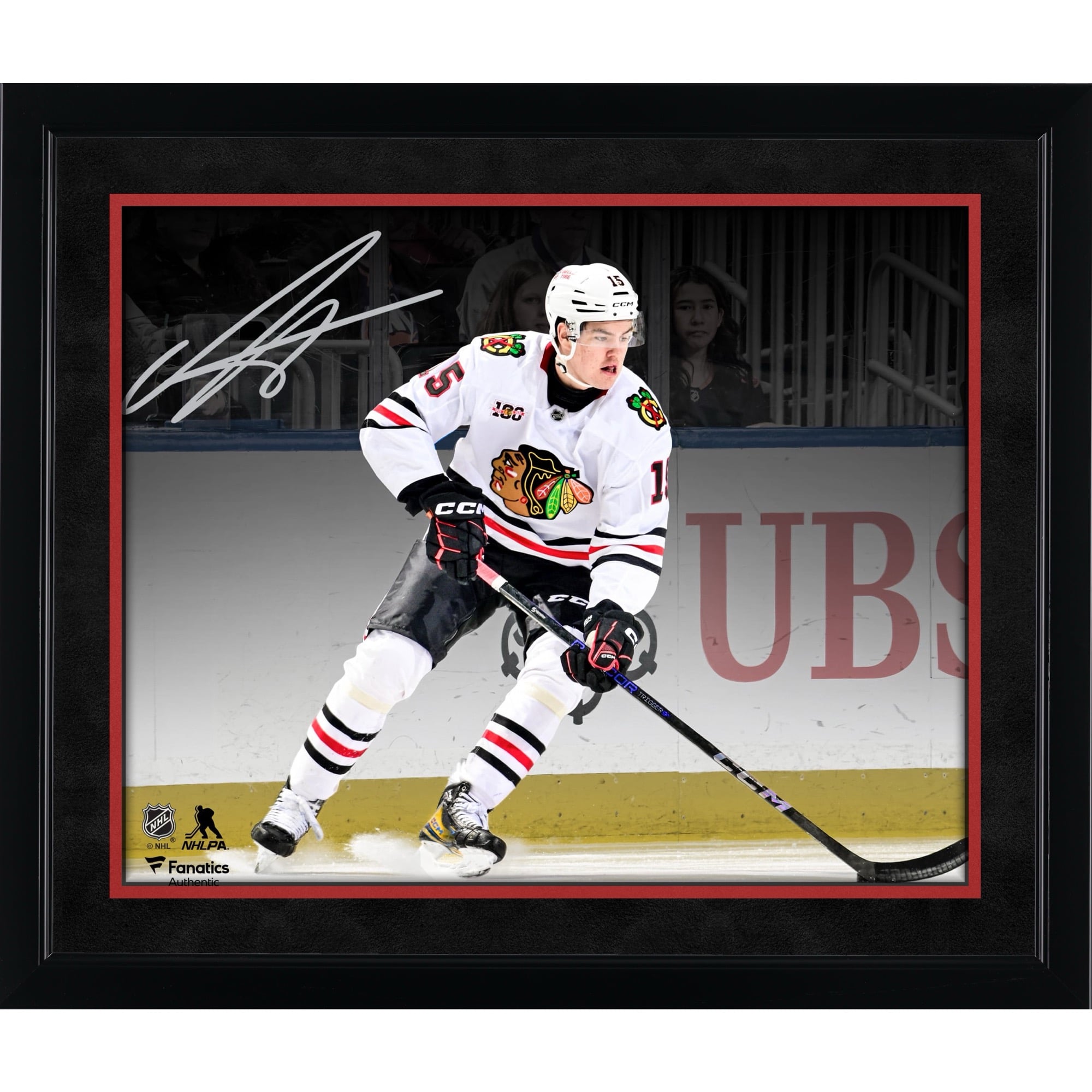 Anton Frondell Chicago Blackhawks Autographed 16" x 20" NHL Debut Spotlight Photograph