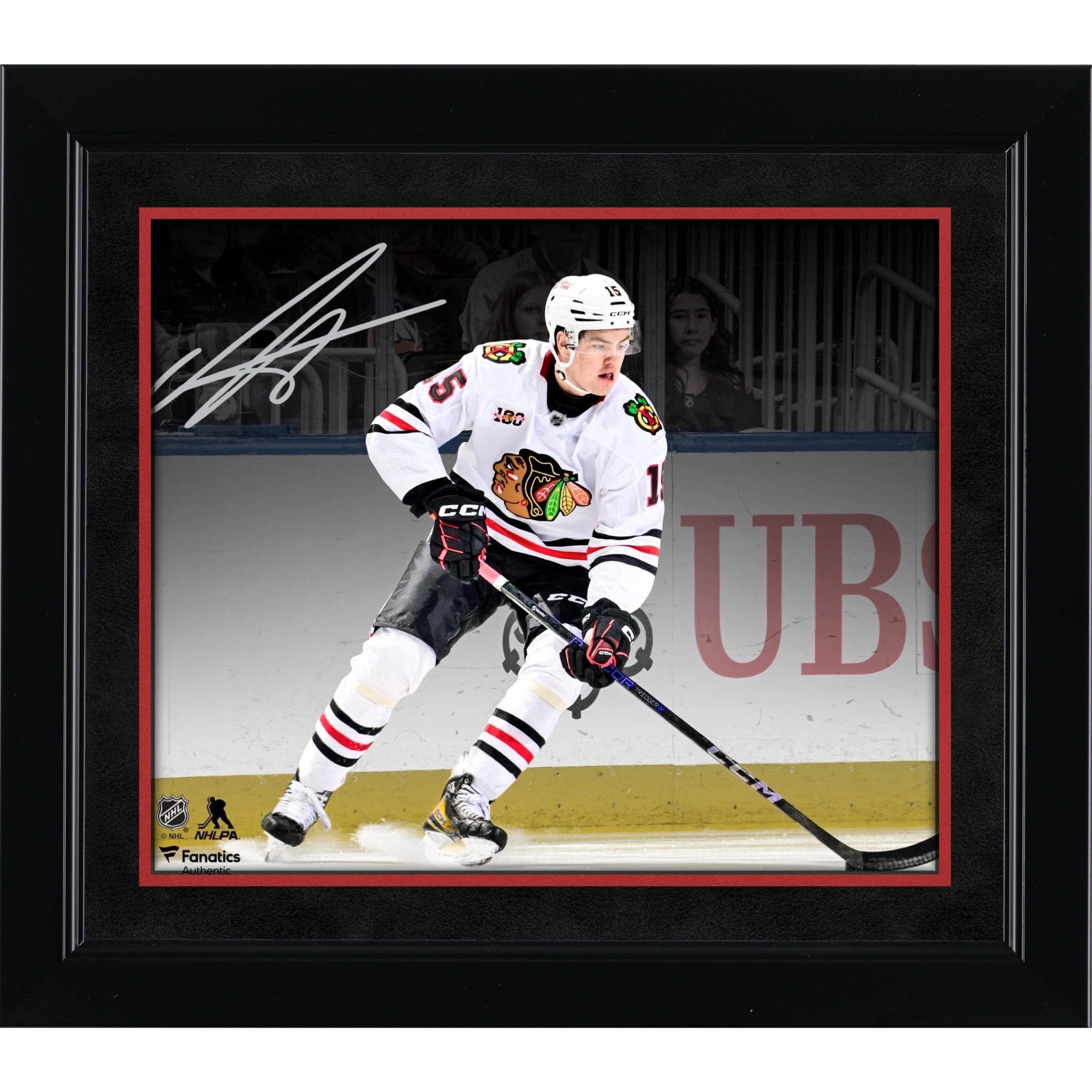 Anton Frondell Chicago Blackhawks Autographed 8" x 10" NHL Debut Spotlight Photograph