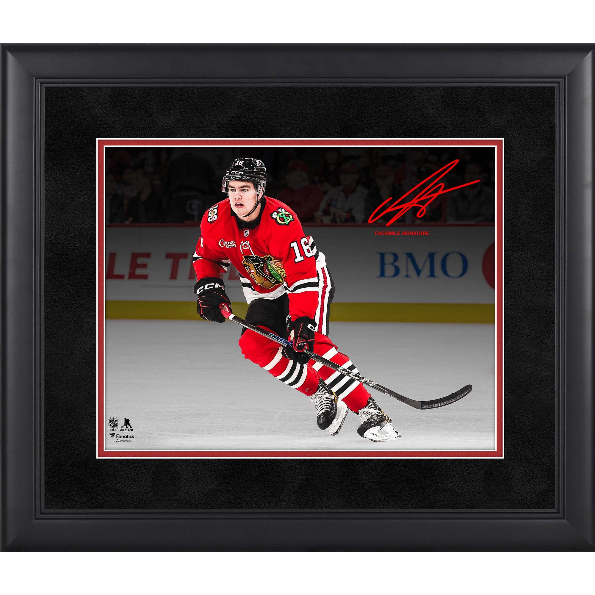 Photo encadrée 11 x 14 pouces avec la signature fac-similé d'Anton Frondell, joueur des Blackhawks de Chicago.