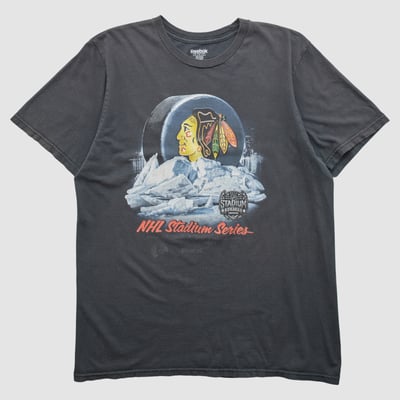Chicago Blackhawks Reebok 2014 T-shirt - Black - M by Fanatics Real Vintage